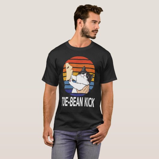 T-shirt Toe Bean Kick Cat Tee Cute Kitty Cat (Devant entier)