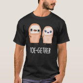 T-shirt Toe-gether Funny BIg Toe Pun Dark BG (Devant)