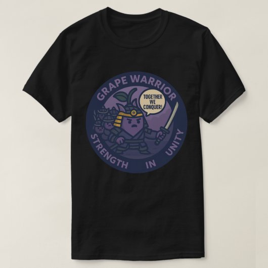T-shirt Together We Conquer Samurai Grape  (Design devant)