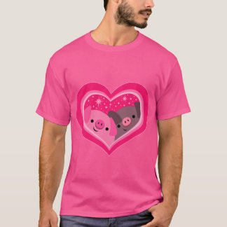 T-shirt Toi Et Moi (Jolies Cochons De Caricature)