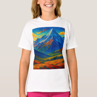 T-shirt Toile aquarelle Forêt émeraude