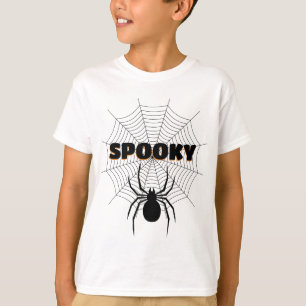 T-shirt Toile d'araignée noire Halloween Épouvantable