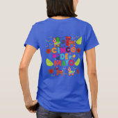 T-shirt toile de célébration Cinco bleu (Dos)