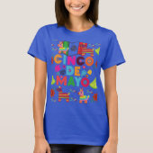 T-shirt toile de célébration Cinco bleu (Devant)