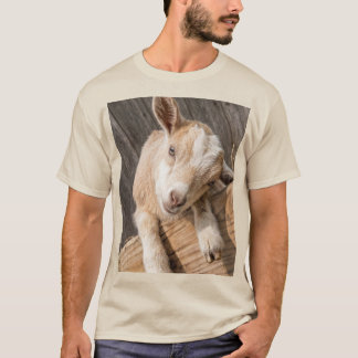 T-shirt Toile de photographie de ferme rustique avec un bé