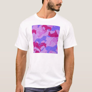 T-shirt Toile rose de chevaux
