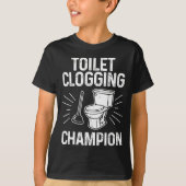 T-shirt Toilet Clogging Chamon Funny Graphic Toilet Cloggi (Devant)