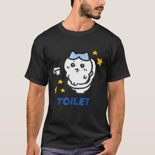 T-shirt Toilet Time Chikawa Meme Funny Tee (Devant)