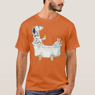 T-shirt Toilette Dalmatienne pour chien Peinture 2