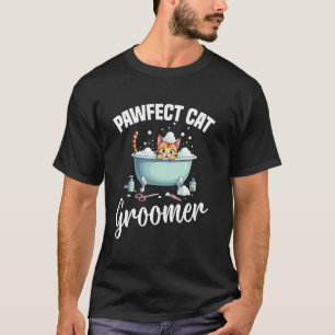 T-shirt Toiletteuse pour chats Vie dure Styliste pour chat