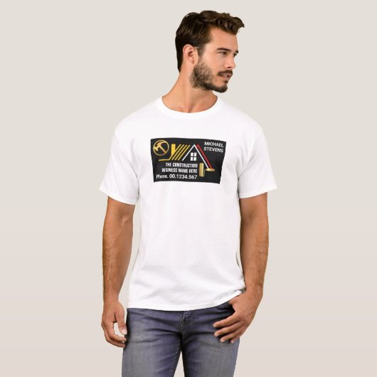 T-shirt Toit Créatif Sur Manipulateur En Bois Noir (Devant entier)
