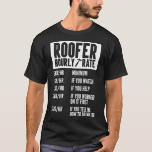 T-shirt Toit Mens Roofer Taux Horaire Union Roofer Drôle T