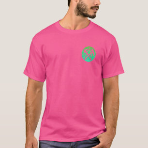 T-shirt Toits Cimier Cimier Style Rétro Vert Sur La Poitri