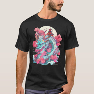 T-shirt Tokyo Asiatique Inspiré 80S Dragon Japonais