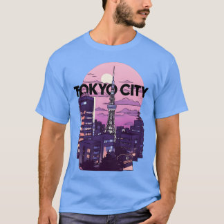 T-shirt tokyo city i love girl