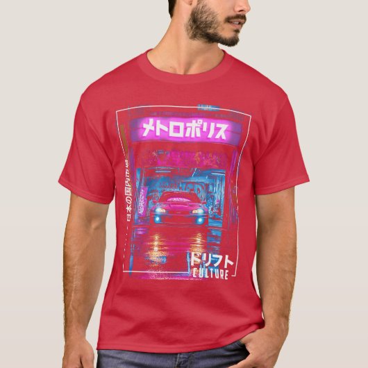T-shirt Tokyo City Retro Synthwave Racing Japan Tokyo (Devant)