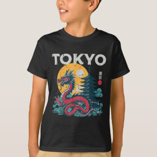 T-shirt Tokyo Dragon Asiatique Vintage Japonaise Mythique