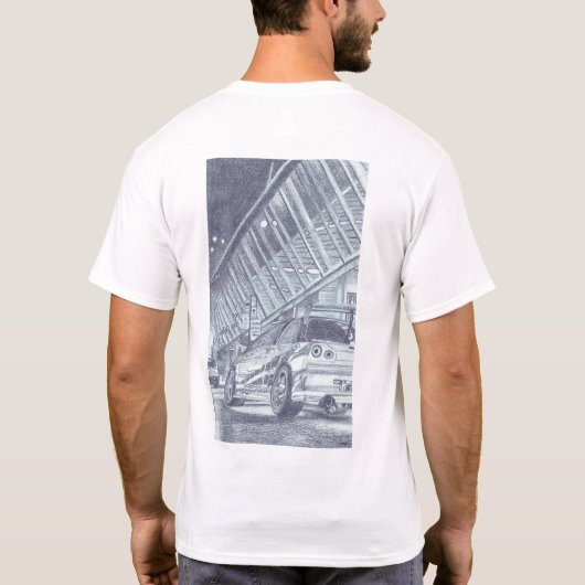 T-shirt Tokyo Drift Dessin à la main (Dos)
