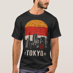 T-shirt Tokyo Skyline détendue Silhouette urbaine moderne