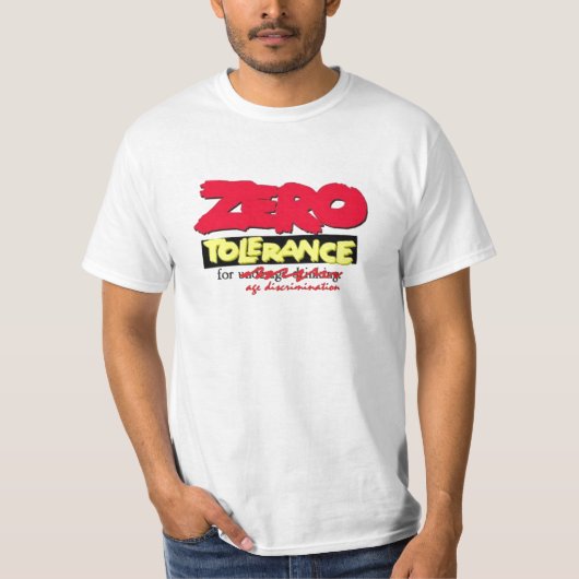 T-shirt Tolérance zéro pour la discrimination fondée sur (Devant)