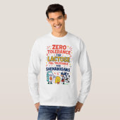 T-shirt Tolérance zéro pour le lactose amusant (Devant entier)
