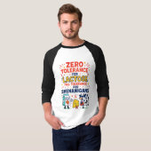 T-shirt Tolérance zéro pour le lactose amusant (Devant entier)