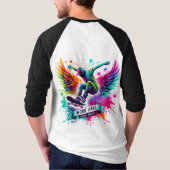 T-shirt Tolérance zéro pour le lactose amusant (Dos)