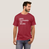 T-SHIRT TOLÉRANCE ZÉRO POUR LES BRUTES (Devant entier)