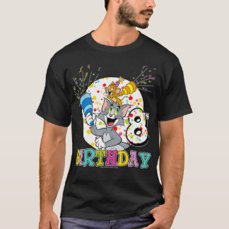 T-shirt Tom Et Jerry 8e Portrait d'anniversaire