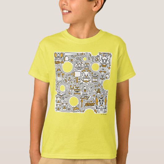 T-shirt Tom et Jerry Doodle Art (Devant)