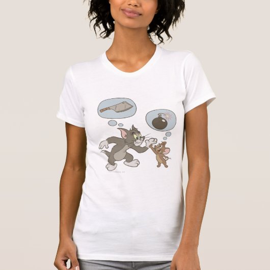 T-shirt Tom et Jerry Evil Thoughts (Devant)