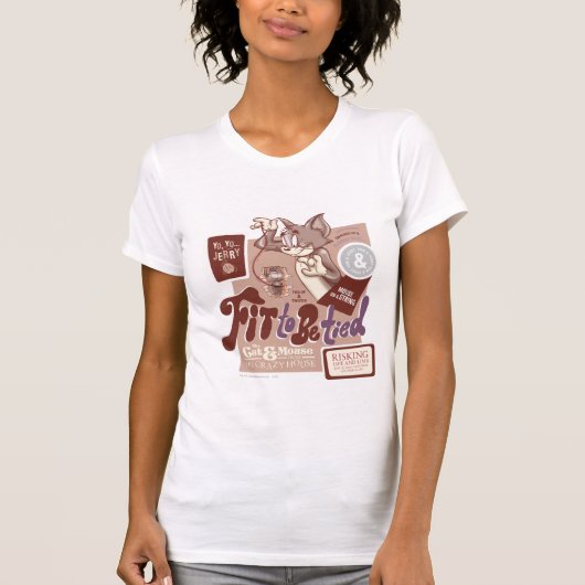 T-shirt Tom et Jerry Fit To Be Lied (Devant)