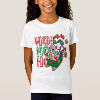 T-Shirt Tom et Jerry livrent des cadeaux dans un hangar