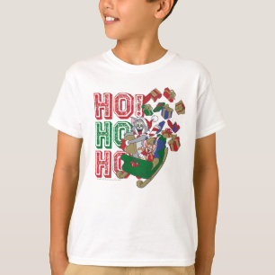 T-shirt Tom et Jerry livrent des cadeaux dans un soupir