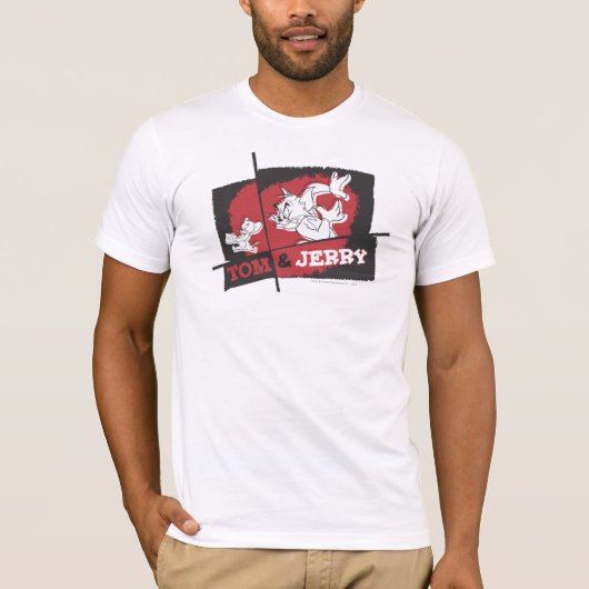 T-shirt Tom et Jerry Red et Black (Devant)