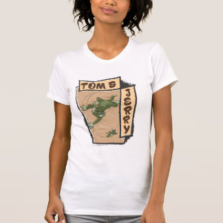 T-shirt Tom et Jerry sur un canapé tan