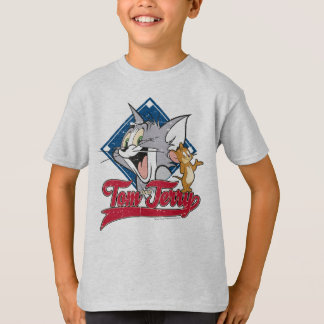 T-shirt Tom Et Jerry | Tom Et Jerry Sur Diamant De Basebal