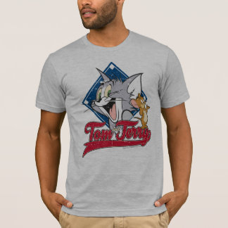 T-shirt Tom Et Jerry | Tom Et Jerry Sur Diamant De Basebal