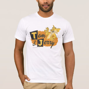 T-shirt Tom et souris de Jerry dans le logo de patte