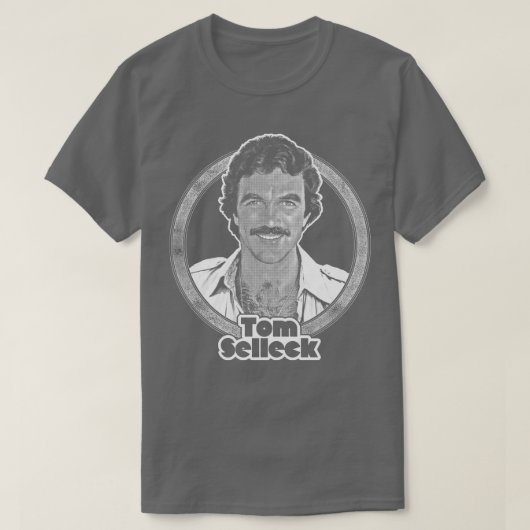 T-shirt Tom Selleck 80s Design esthétique (Design devant)