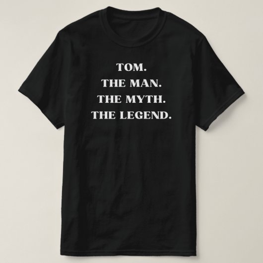 T-shirt Tom Shirt, Tom Prénom, Don pour Tom, Thomas (Design devant)