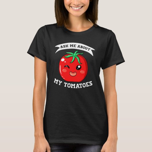 T-shirt Tomate Plante Garden Vegan (Devant)