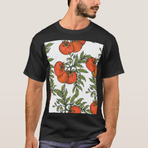 T-shirt Tomate Vintage : Illustration du marché agricole.