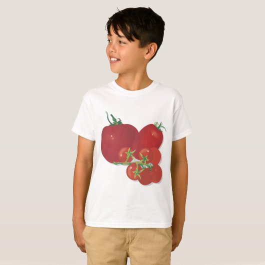 T-shirt Tomates rouges mûres (Devant entier)