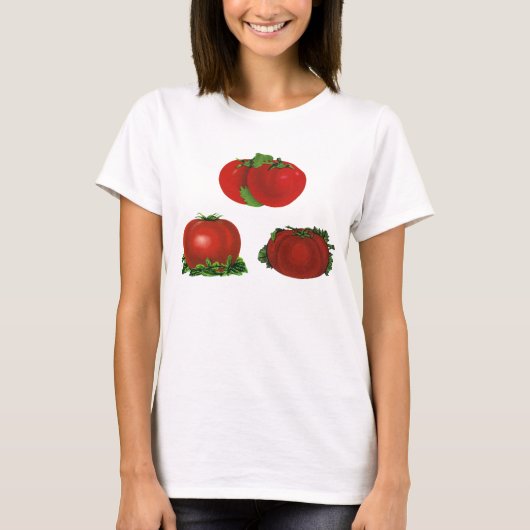 T-shirt Tomates vintages rouges mûres Nourriture, Fruits, (Devant)