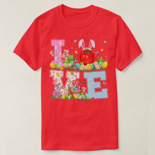 T-shirt Tomato Fruit Easter Egg Hunt Funny Love Tomato Eas (Design devant)