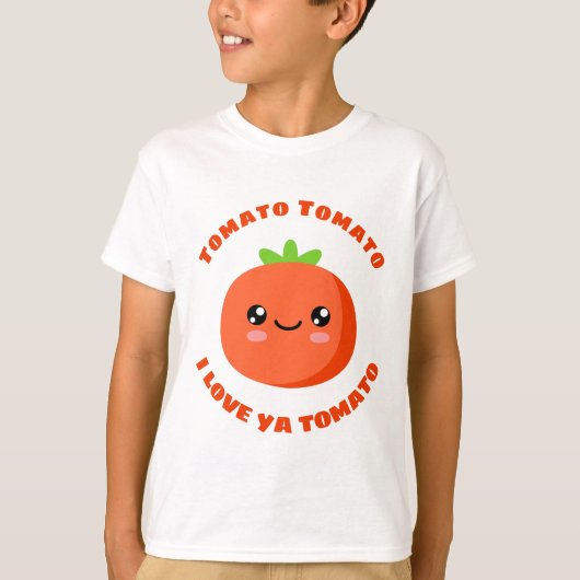 T-shirt Tomato tomate j'aime ta tomate (Devant)