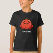 T-shirt Tomatoad Funny Tomato Toad Pun Dark BG (Devant)