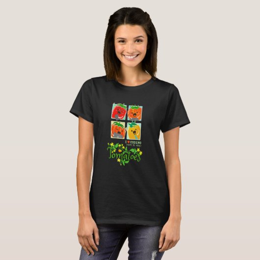 T-shirt Tomatoes Fruit Pun I Love Coding From Head Sarcast (Devant entier)