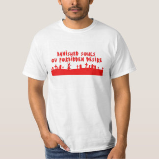 T-shirt Tombe rouge de BSOFD sur les âmes blanches